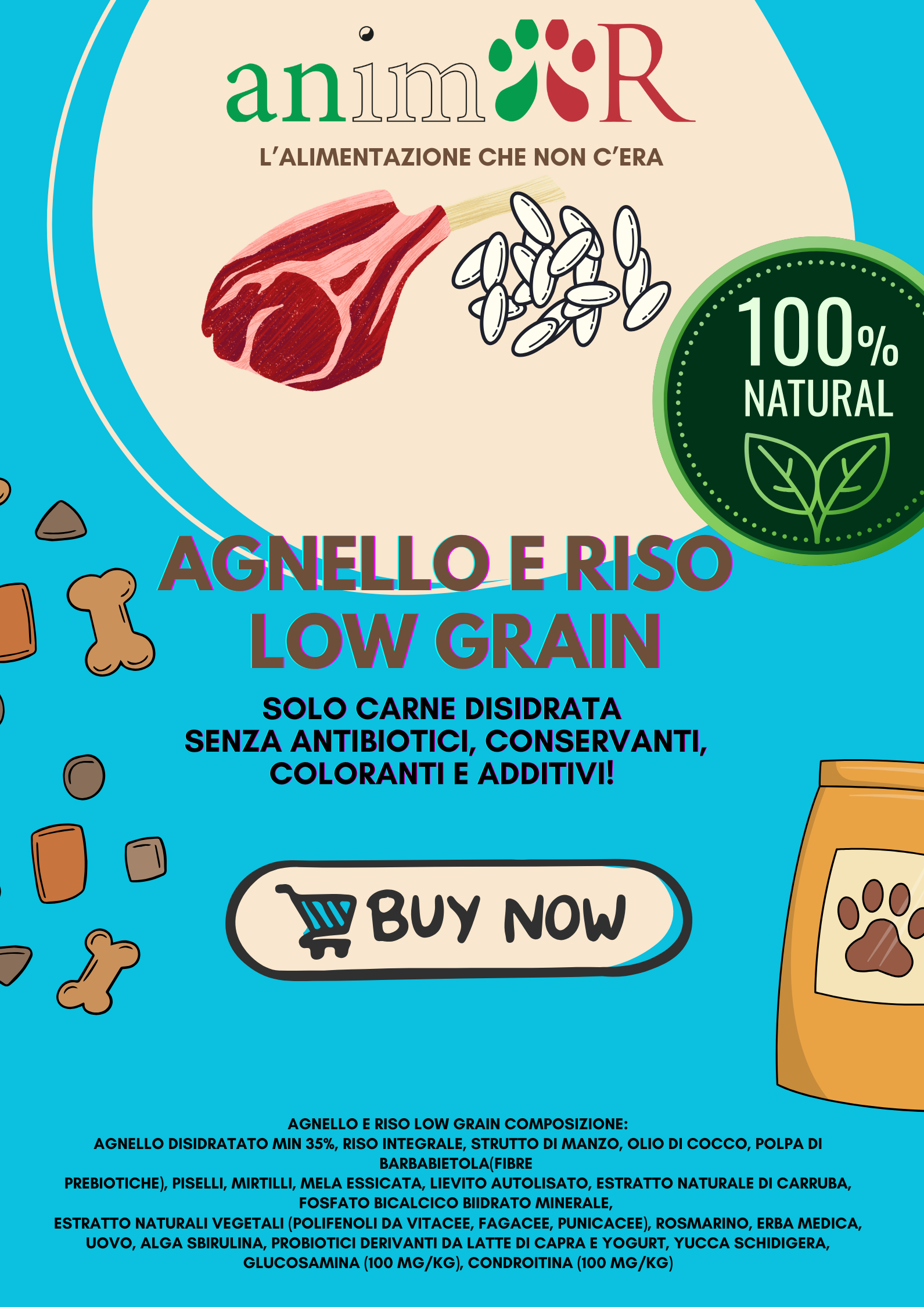 Monoproteico solo Agnello Low Grain, Adult, sacco 10kg - immagine 2