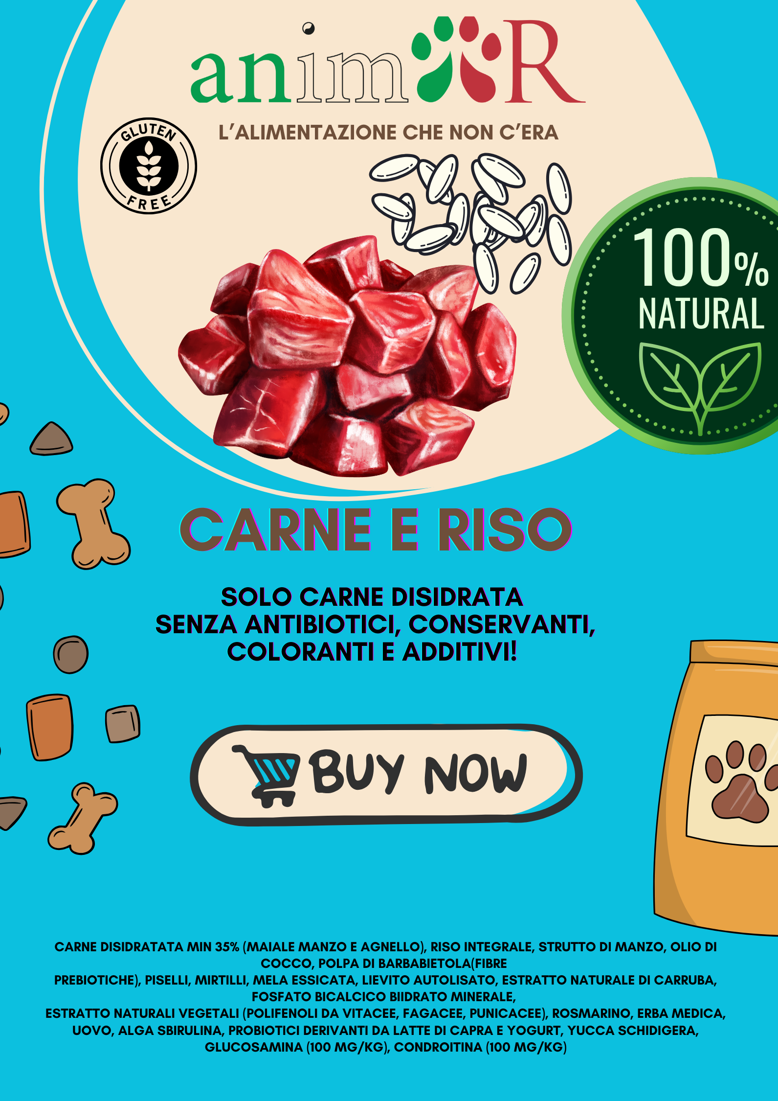 Agnello Manzo e Maiale low GRAIN, Adult, secchiello 2kg - immagine 2