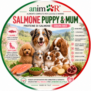 GRAIN FREE Salmone, Puppy&Mom, sacco 10kg - immagine 1