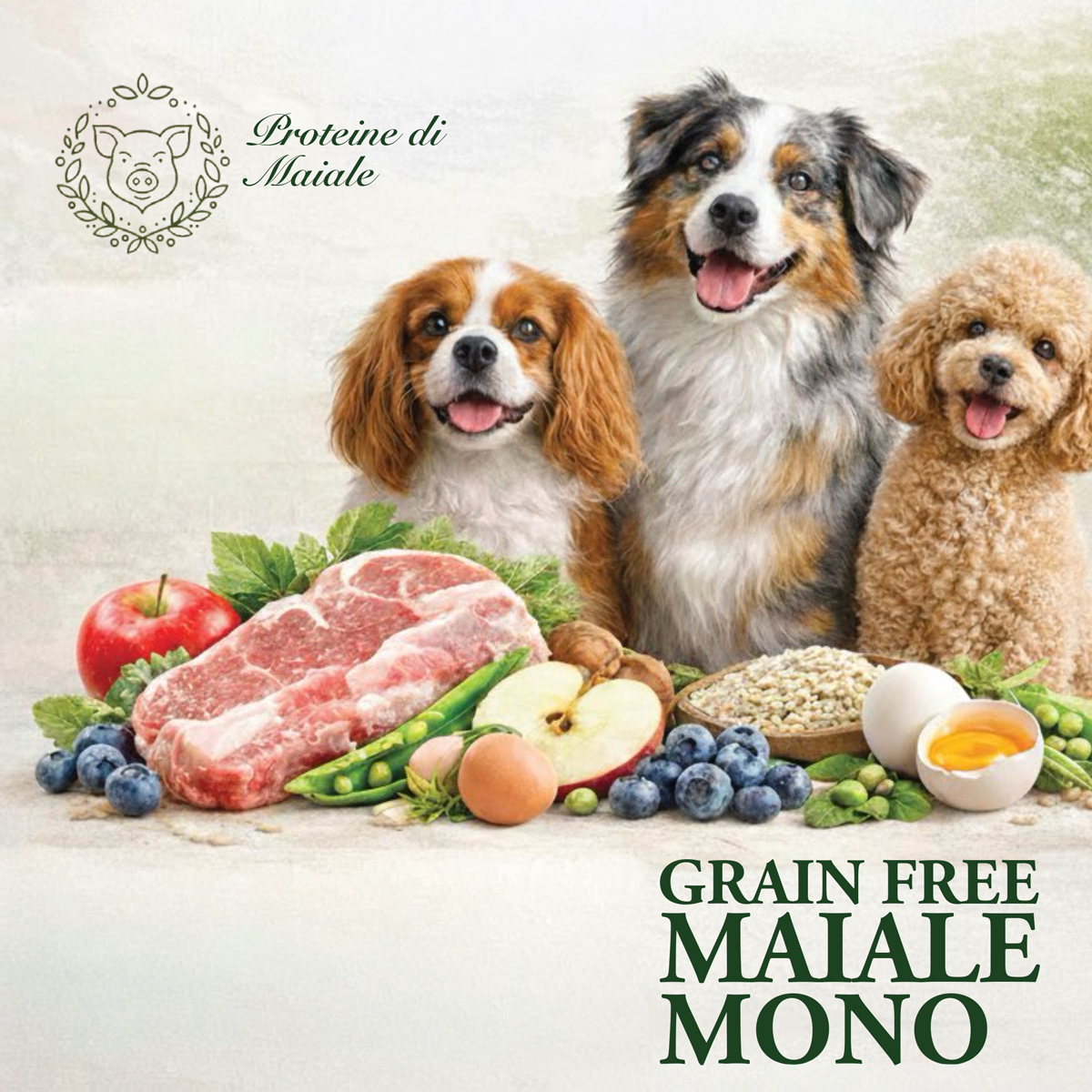 GRAIN FREE Maiale MONO, Adult, sacco 2kg - immagine 1