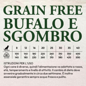 GRAIN FREE Bufalo e Sgombro, Adult, sacco 2kg - immagine 2