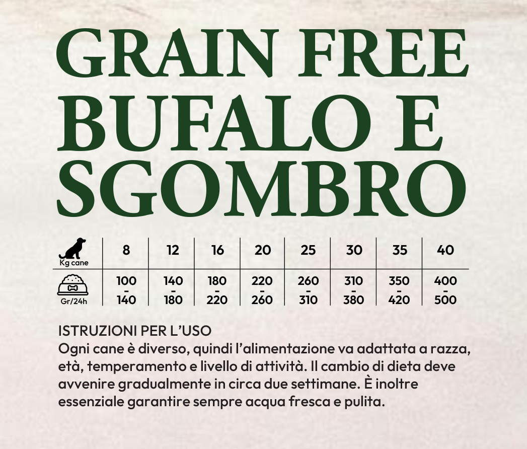 GRAIN FREE Bufalo e Sgombro, Adult, sacco 2kg - immagine 2