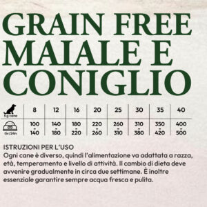 GRAIN FREE Maiale e Coniglio, Adult, sacco 2kg - immagine 2