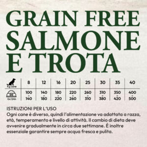 GRAIN FREE Salmone e Trota, Adult, sacco 2kg - immagine 2