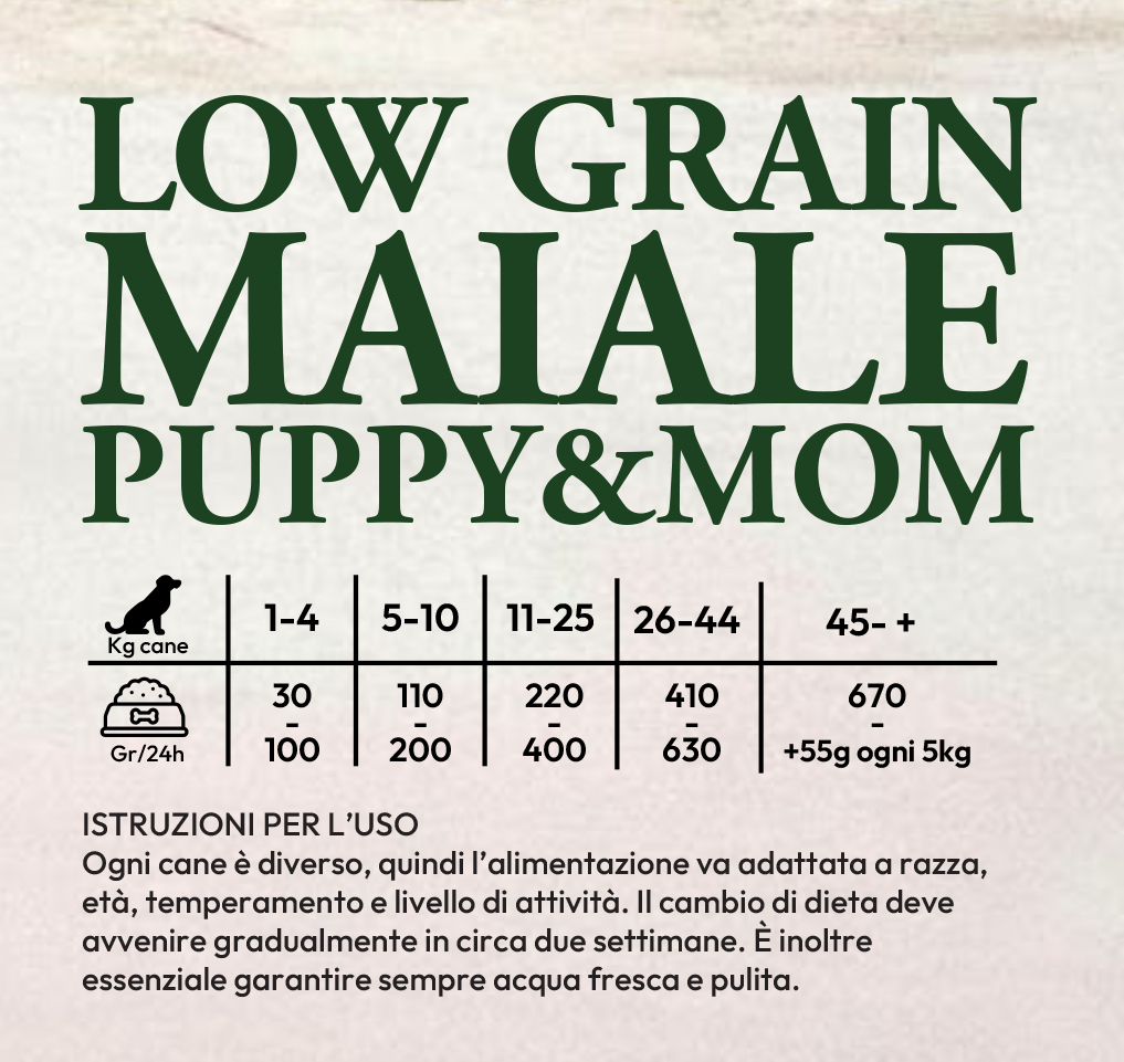 Low Grain maiale,Puppy & mum, sacco 10kg - immagine 2