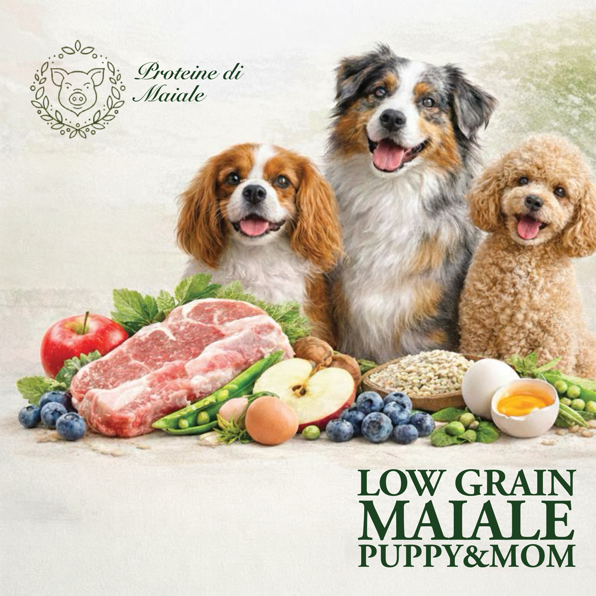 Low Grain maiale,Puppy & mum, sacco 10kg - immagine 1