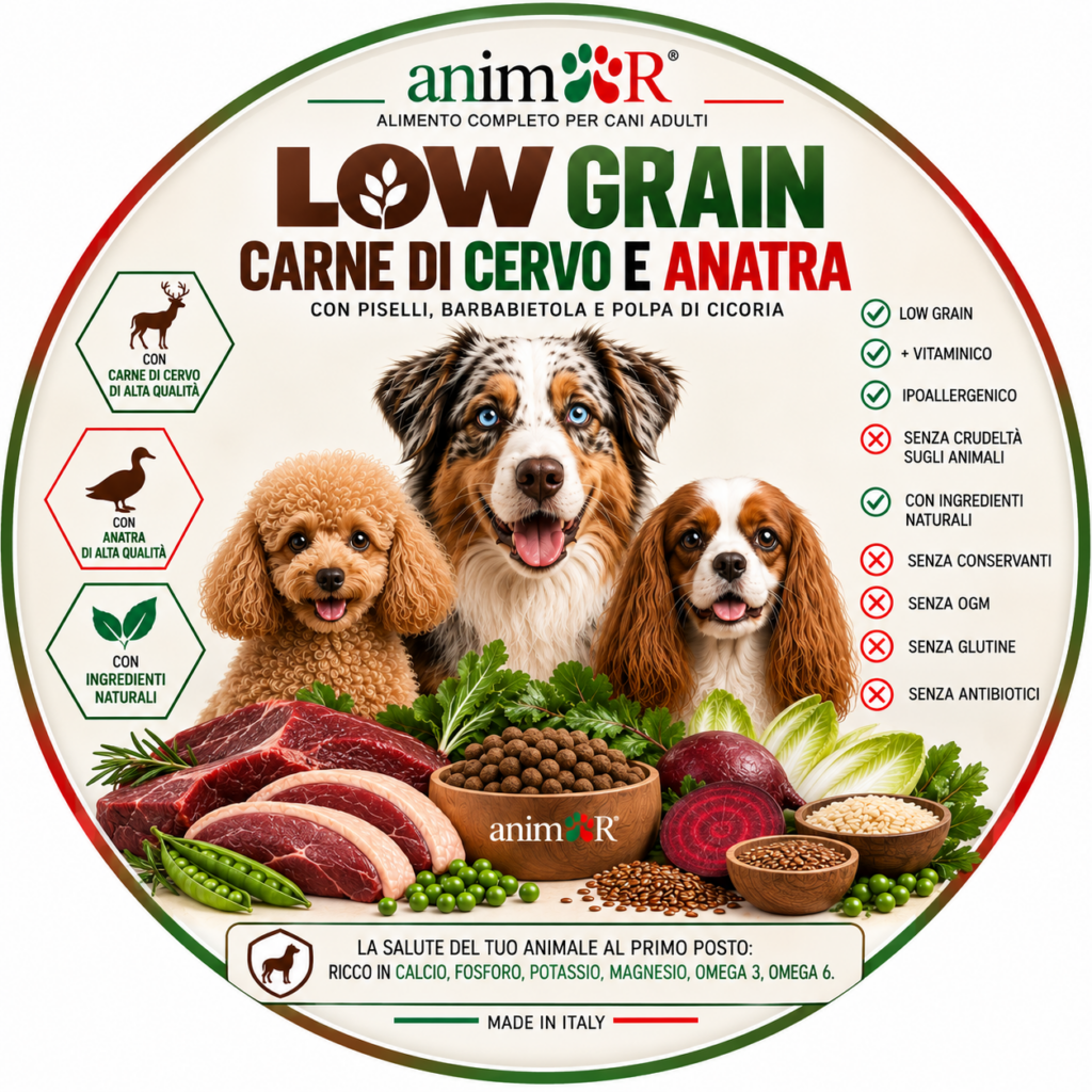 Low Grain Carne di cervo e anatra, Adult, sacco 10kg