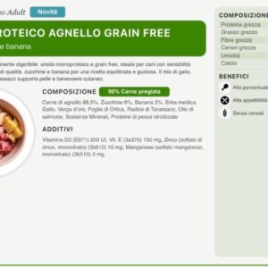 Umido Monoproteico Agnello Grain Free - Adult - 400g - immagine 2