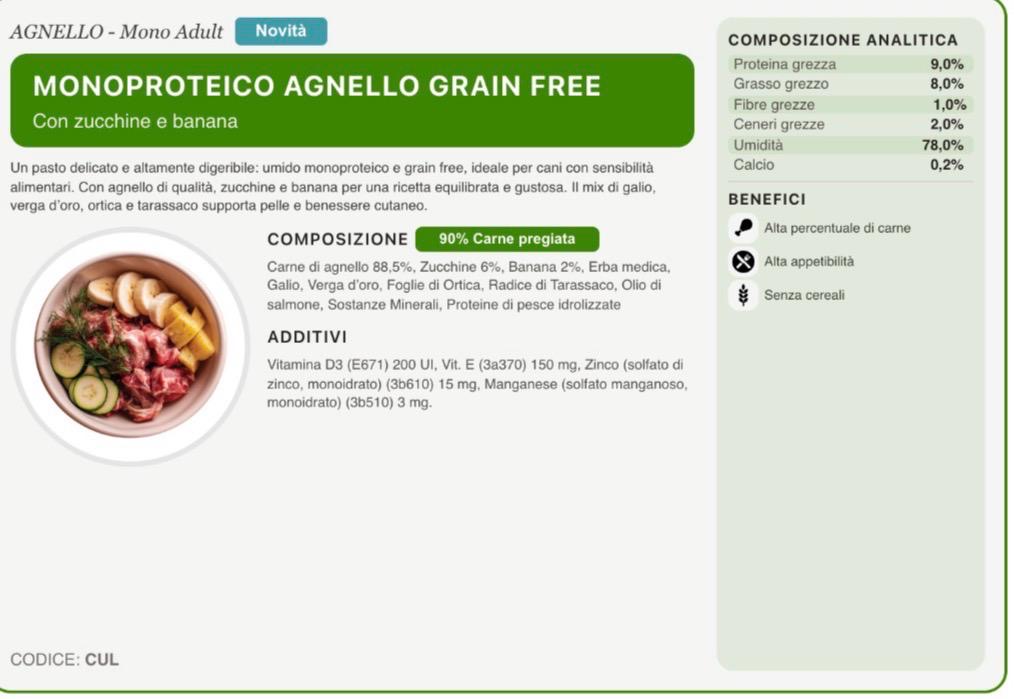 Umido Monoproteico Agnello Grain Free - Adult - 400g - immagine 2