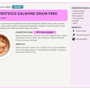 Umido Monoproteico Salmone Grain Free - Adult - 400g - immagine 2