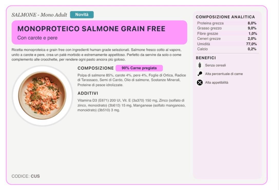 Umido Monoproteico Salmone Grain Free - Adult - 400g - immagine 2