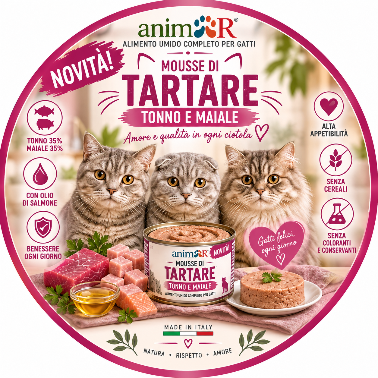 Umido tartare di tonno e maiale - 75g - immagine 1