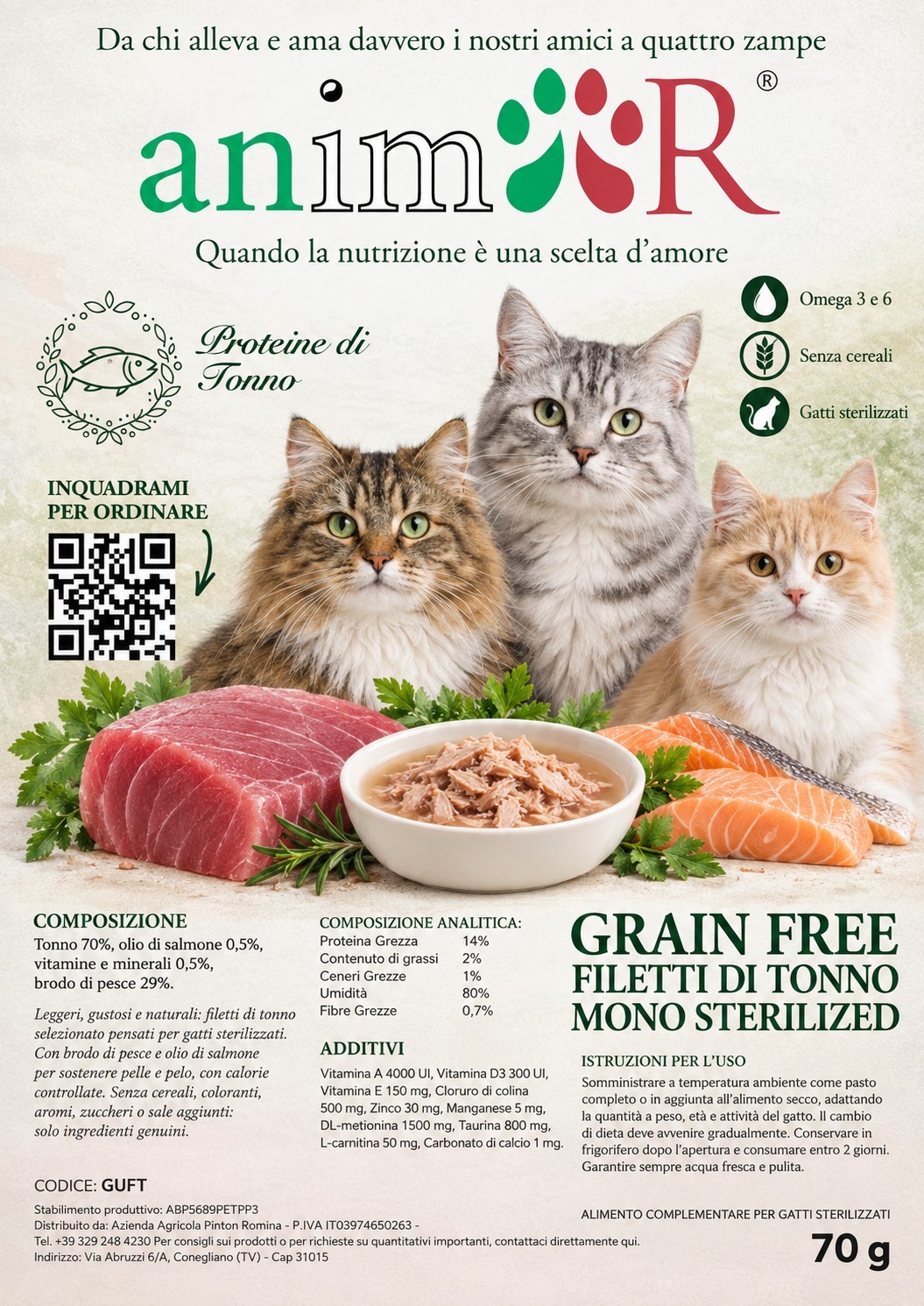 Umido Grain free Filetti di tonno - 70g - immagine 2