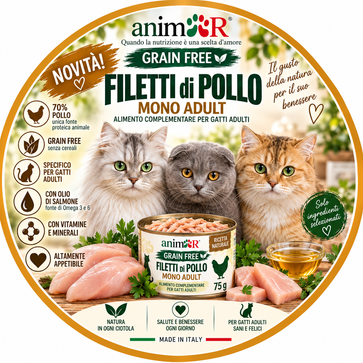Umido Grain free Filetti di pollo - 70g - immagine 1
